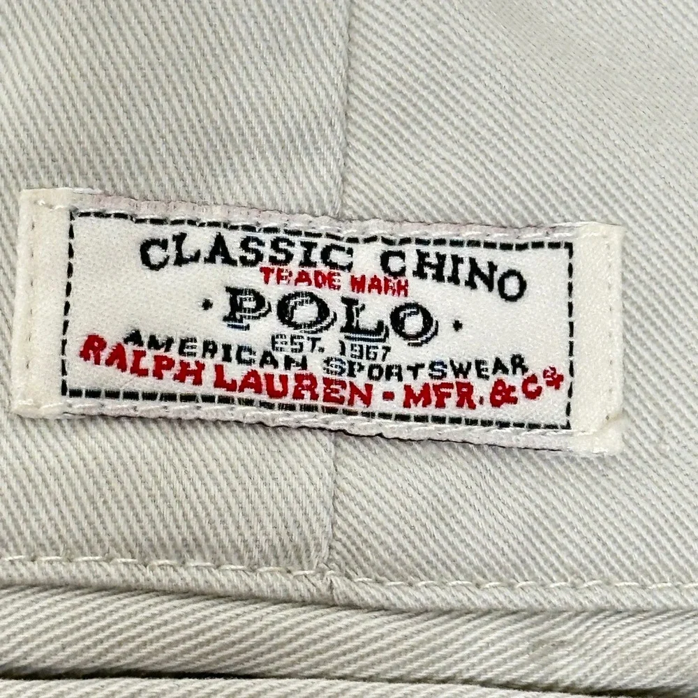 Polo Ralph Lauren Mens Classic Chino Philip Pants Cotton Beige Trousers Waist 38